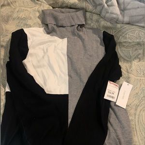 Color Block Turtleneck Sweater